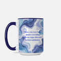 Mug Deluxe 15oz. (Dark Blue + White)