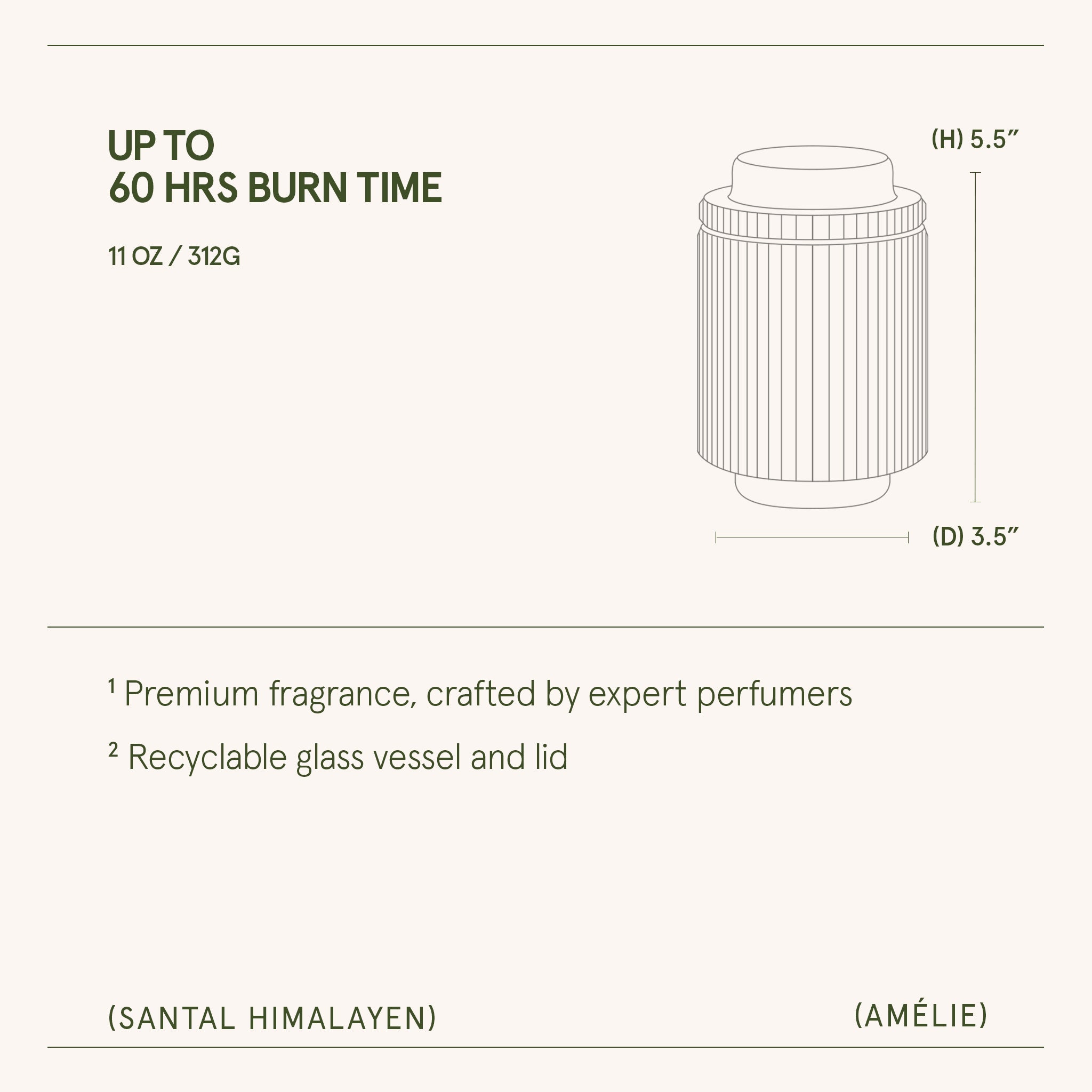 Amélie –  Santal Himalayen Candle