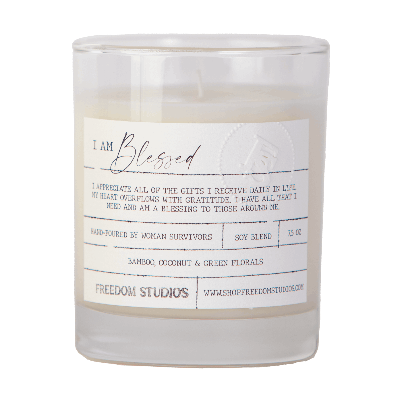 I AM Blessed 7.5 oz Candle