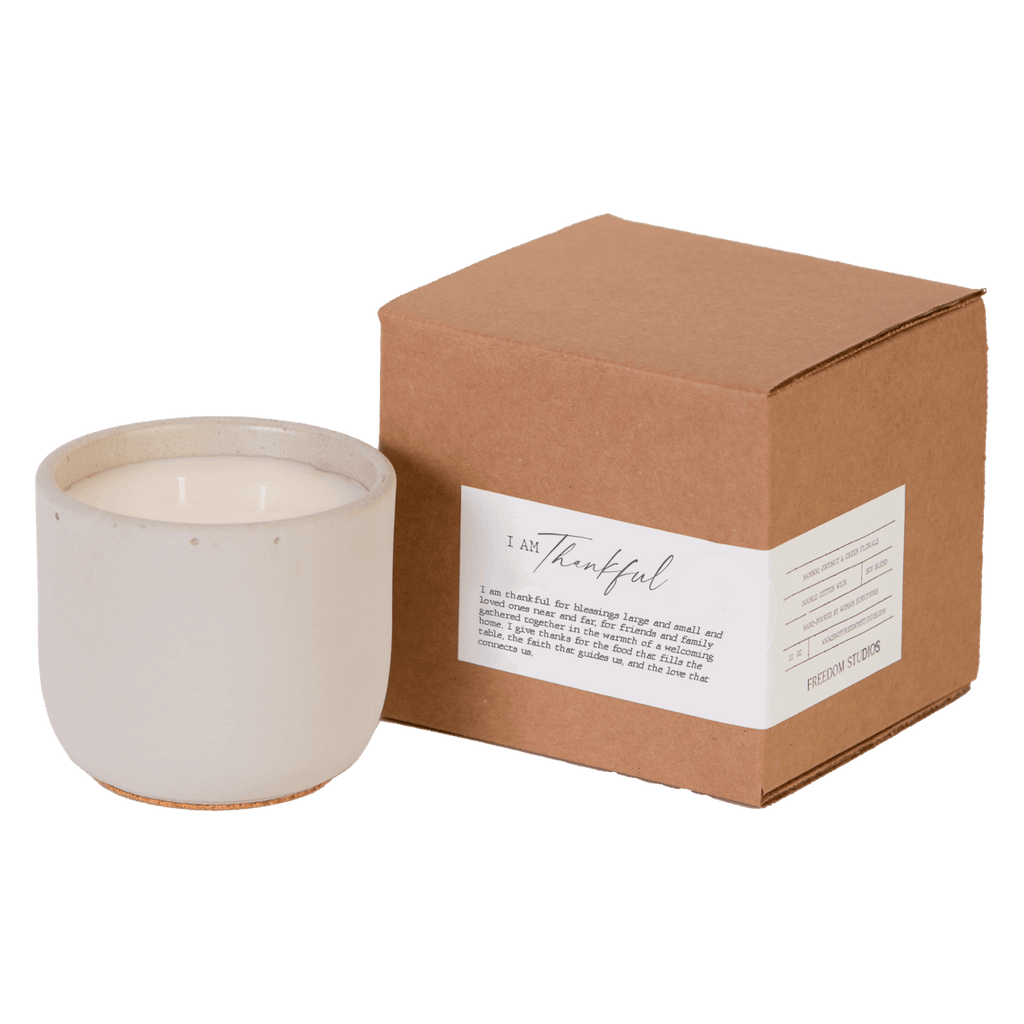 I AM Thankful 22 oz Concrete Candle
