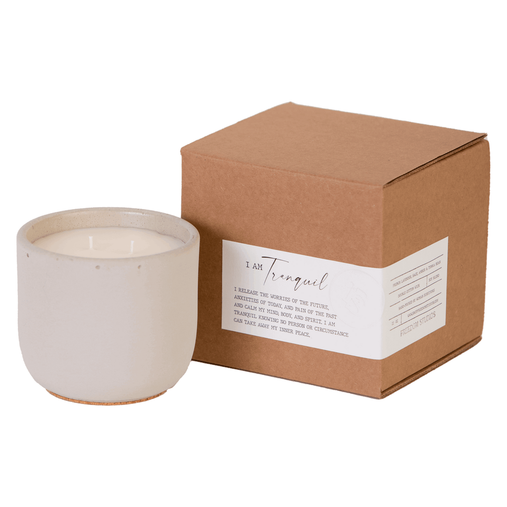 I AM Tranquil 22 oz Concrete Candle