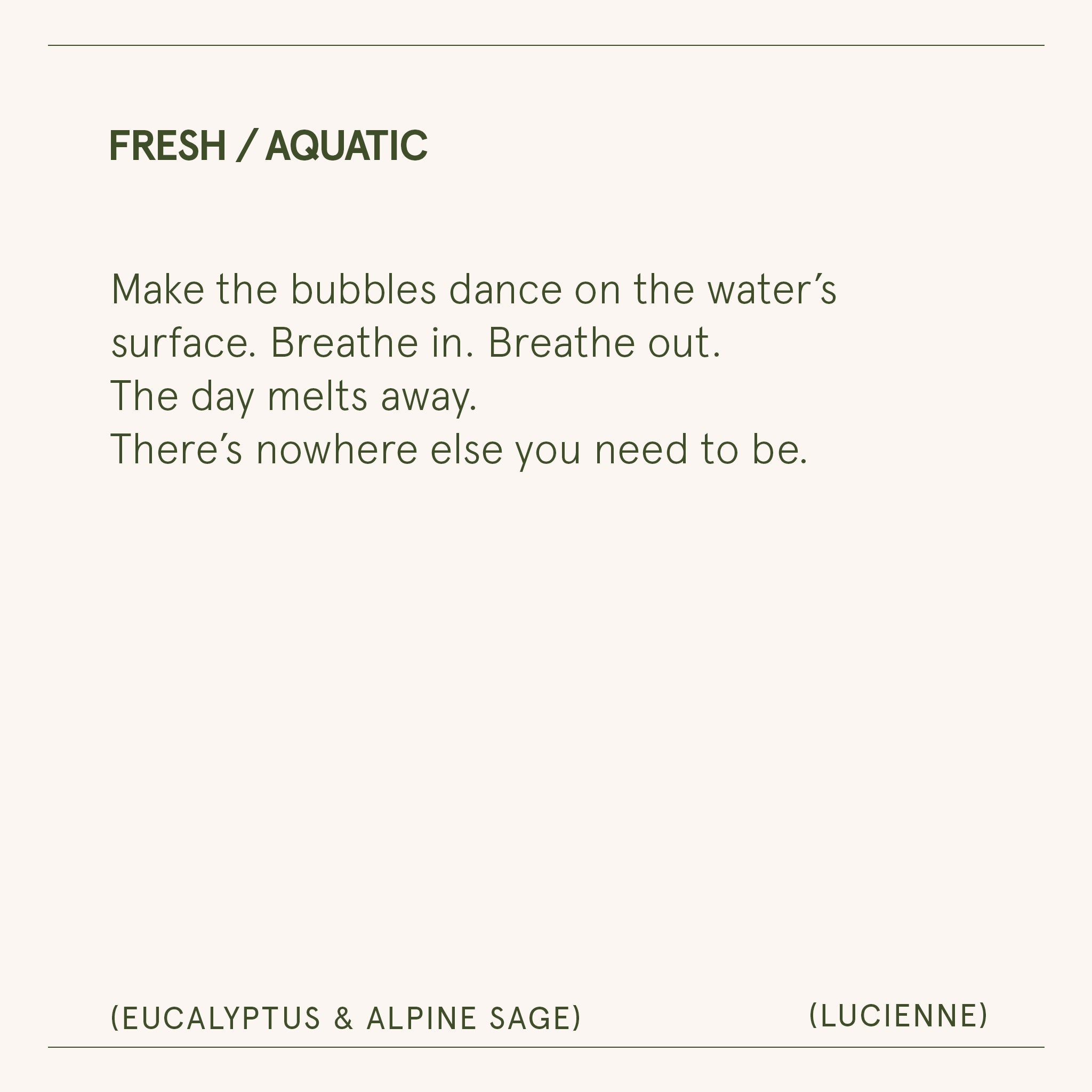 Lucienne - Eucalyptus & Alpine Sage Candle